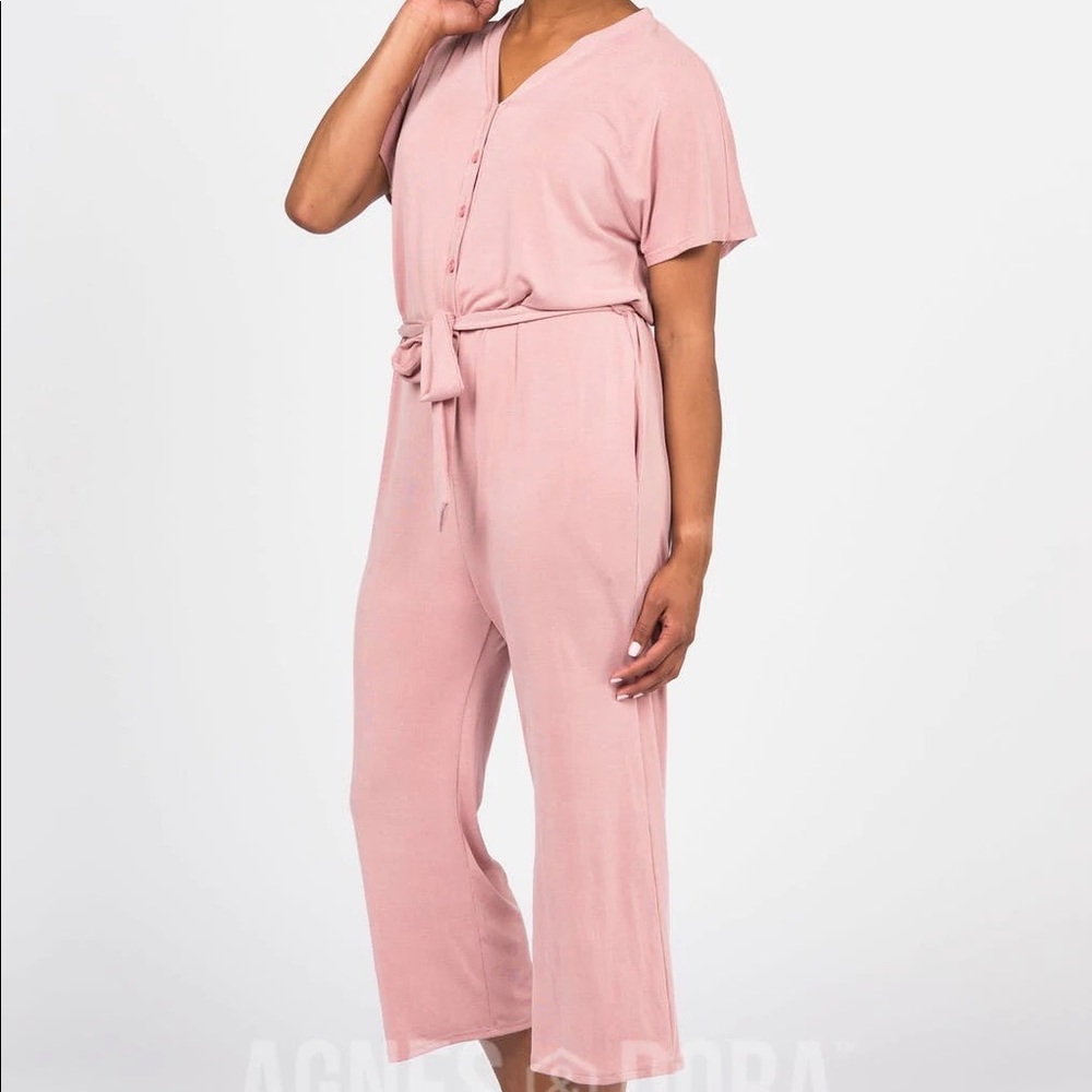 Belted Jumpsuit Mauve